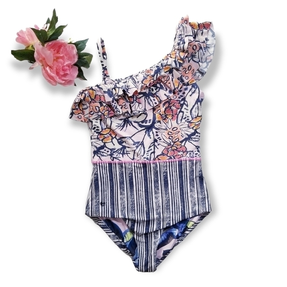 MAAJI Swimwear Ruffled Colorblock One Piece Swimsuit - Picture 1 of 13